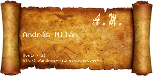 András Milán névjegykártya